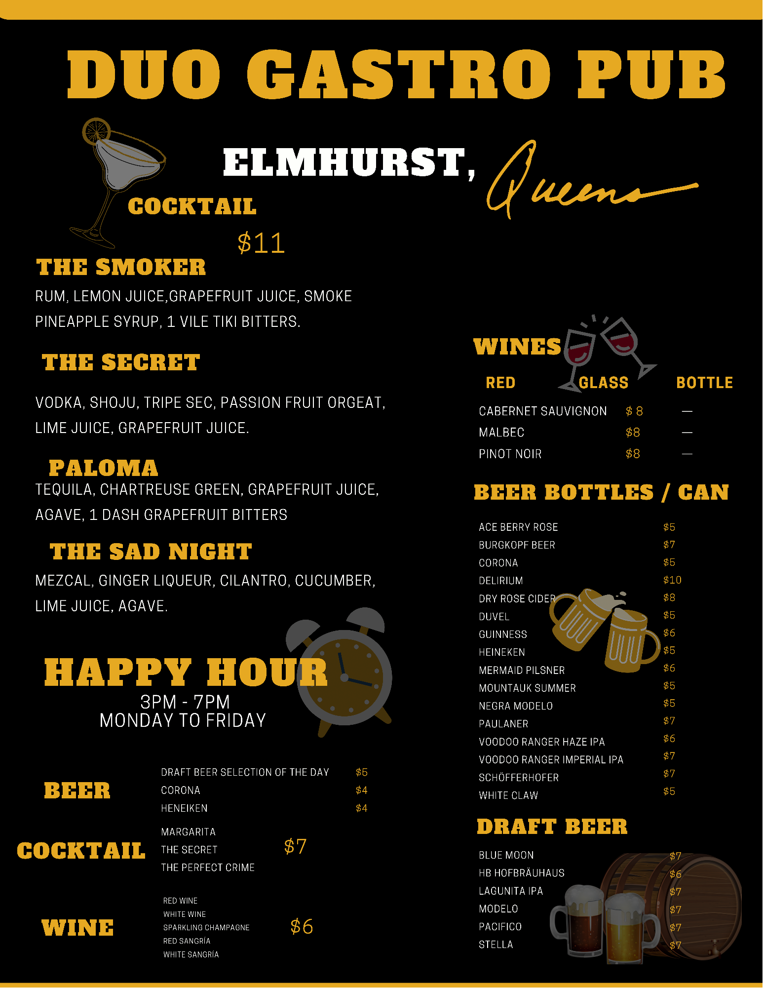 Carta de DUO GASTRO PUB QNS en ELMHURST — página 2